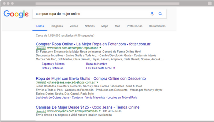 Ejemplo resultado de búsqueda